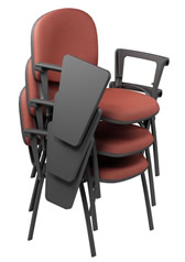 Bracciolo unico sinistra destro impilabile